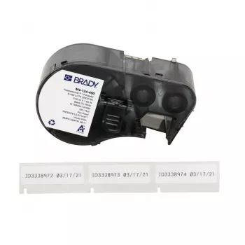 BRADY M4-124-490 B-488 ultra-erős poliészter címke tekercs BMP41/BMP51/BMP53/M511-hez, fehér, 38,1 mm x 4,87 m