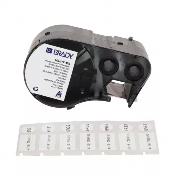 BRADY BMP51/BMP53/M511 FreezerBondz címkék - 25,40 mm x 12,70 mm, fehér, matt, permanens akril, 2500 címke/tekercs (B-490)