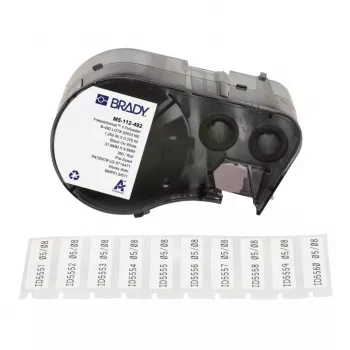 BRADY FreezerBondz B-490 poliészter címkék BMP21-PLUS, M210, M211-hez - 19,05 mm x 6,4 m, fehér, permanens akril, hőtranszfer, kriogén és laboratóriumi
