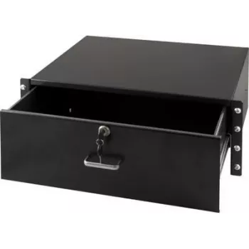 DS-IT zárható dokumentumfiók 4U rack-montázs acél fekete (DS-DR04)