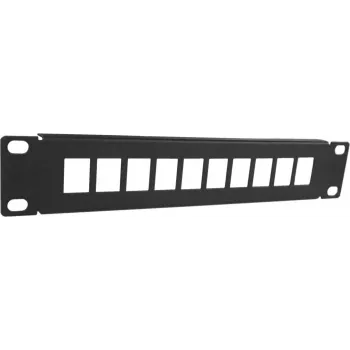 DSIT DS10-Patch-10UTP 10 portos betöltetlen UTP keystone patch panel, 1U 19 inch rack-montázs, fekete