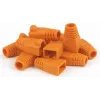 DSIT Danicom RJ45 Boot narancssárga, 10 darabos csomag – horgok nélküli tehermentesítés Ethernet-kábelekhez