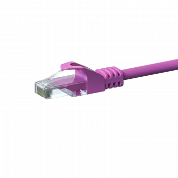 DSIT Cat 6 U/UTP hálózati patch kábel, 2 m, rózsaszín, CCA, RJ45, 1 Gbps, 250 MHz