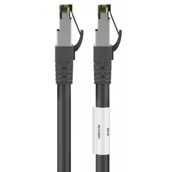 DSIT Cat8 S/FTP PiMF hálózati patchkábel RJ45, 0,5 m, fekete, 40 Gbit/s