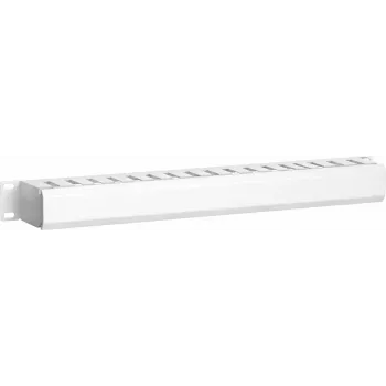 DSIT 19 inch 1U vízszintes kábelmenedzsment panel fedéllel, fehér (DS-1902-W)