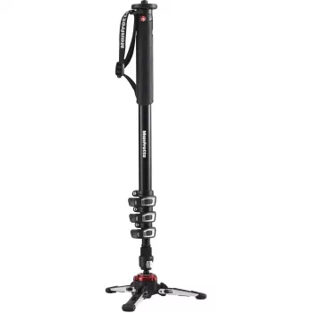 Manfrotto MVMXPROA4 XPRO Monopod+ alumínium 4 szekciós videó monopod FluidTech alappal, fekete