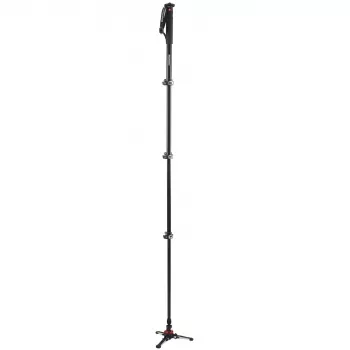 Manfrotto MVMXPROA4 XPRO Monopod+ alumínium 4 szekciós videó monopod FluidTech alappal, fekete