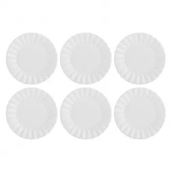 LA PORCELLANA BIANCA 6 darabos Ducale salátástál készlet - fehér, 20 cm