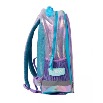 KIDS Wow Holo holografikus iskolatáska 14L A4 lányoknak irizáló