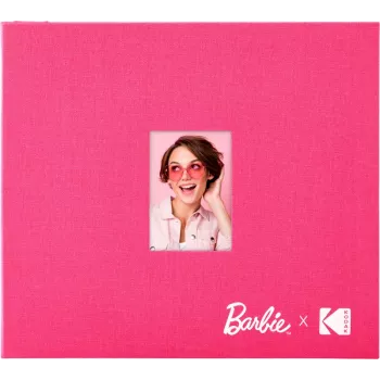 Kodak x Barbie 8x8 inch scrapbook fotóalbum szövetborítóval és képablakkal, rózsaszín (RODB2X3SBPK)