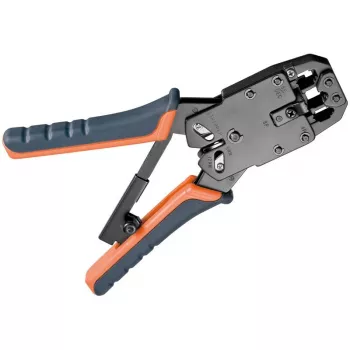 DSIT DC-TOOL-RJ45PRO professzionális crimpelőszerszám RJ45 csatlakozókhoz kábeldarabolóval és kábelcsupaszolóval