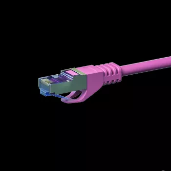 DSIT CAT 6a S/FTP LSOH patchkábel 0,25 m rózsaszín
