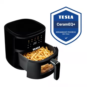 TESLA AirCook Q45 Pro AIRCKQ45PROBLK forrólevegős fritőz kerámia bevonattal