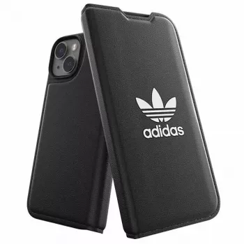 Adidas Originals Booklet tok BASIC iPhone 14/15/13 6,1 inch fekete/fehér