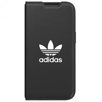 Adidas Originals Booklet tok BASIC iPhone 14/15/13 6,1 inch fekete/fehér