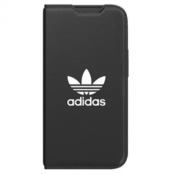 Adidas Originals Basic Booklet tok iPhone 14 Pro, fekete és fehér