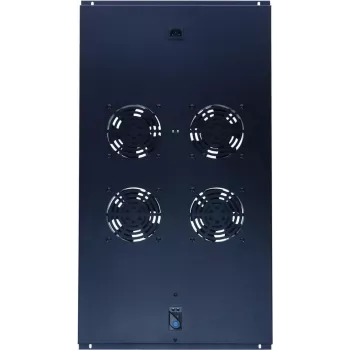 DSIT DS-FT100 4 ventilátoros szerver rack hűtőegység termosztáttal 1000 mm mély szekrényekhez, 1U, 230V, fekete