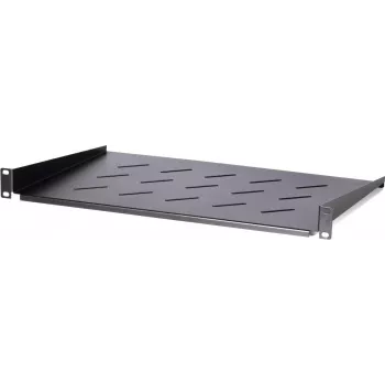 DS-IT 1U fix rack polc 450 mm mély fali szekrényekhez, 300 mm mélység, fekete