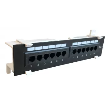 DS-IT CAT 6 fali patchpanel, 12 portos UTP (DS-Patch6-12UTP-WM)