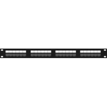 DSIT DS-Patch6a-24UTP 24 portos CAT6a UTP patchpanel, 19 inch 1U, 10GbE, PoE+