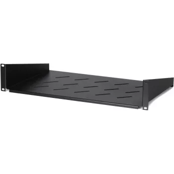DSIT DS-FH2U300 2U fix rack polc 450 mm mély fali szekrényekhez, 300 mm mélység, fekete