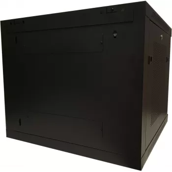 DSIT DS6609ZP 9U 19 inch fali szerverház üveges ajtóval és perforált oldalfalakkal, 600x600x501 mm, fekete