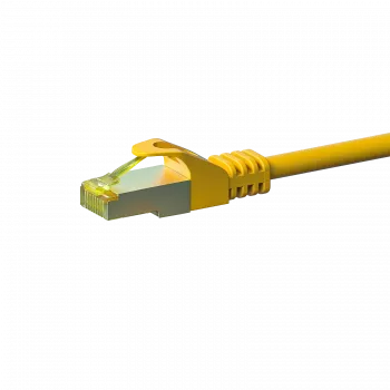 DSIT Cat.7 S/FTP PiMF hálózati patch kábel, RJ45, sárga, 0,25 m