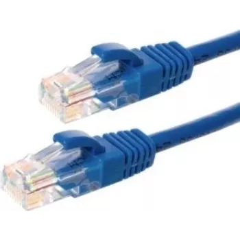 DSIT CAT5e hálózati patch kábel U/UTP 5 m kék 100% réz RJ45 Ethernet Gigabit LAN kábel