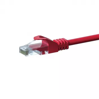 DSIT CAT5e U/UTP hálózati patch kábel, 15 m, piros, 100% réz