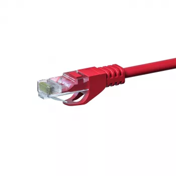 DSIT CAT5e U/UTP hálózati patch kábel, 15 m, piros, 100% réz
