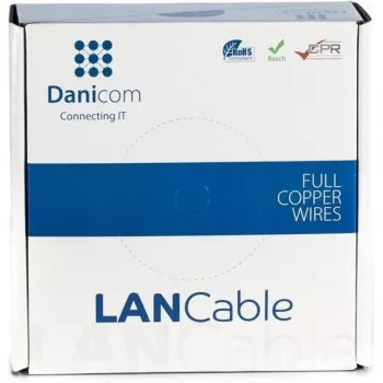 DSIT DANICOM CAT5E FTP 50m hajlékony PVC hálózati kábel (Fca)