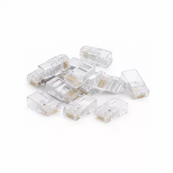 DSIT UTP RJ45 CAT6 hálózati csatlakozó hajlékony kábelekhez - 10 darabos csomag