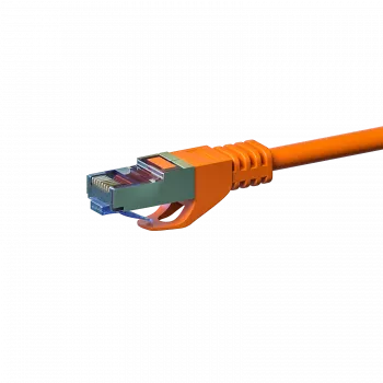 DSIT CAT 6a S/FTP LSOH patch kábel, 7,5 m, narancssárga, 10 Gbit/s, 500 MHz, RJ45