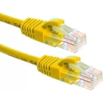DSIT CAT6a Ethernet patch kábel 100% réz U/UTP 5 m sárga DC-U6A7-050