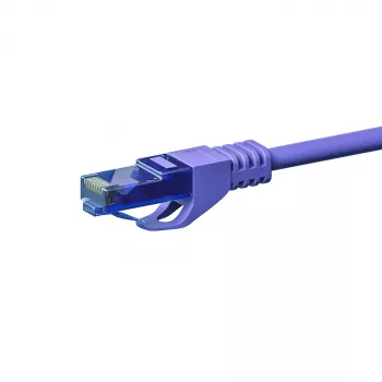 DSIT CAT6a U/UTP 100% réz patch kábel, 7,5 m, lila, RJ45, 10Gbps, 500MHz