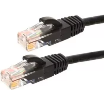 DSIT CAT5e U/UTP hálózati patch kábel, 10 m, fekete, 100% réz (DC-50-100)