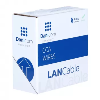 DSIT CAT5e F/UTP 50m tekercs tömör magos CCA hálózati kábel szürke (DC-FTP5CCA50S-GRY)