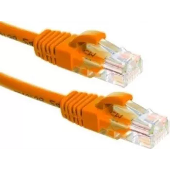 DSIT CAT6a U/UTP 100% réz Ethernet patch kábel, 7,5 m, narancssárga, 10 Gbps, 500 MHz, RJ45