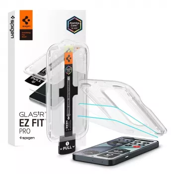 Spigen GLAS.tR EZ Fit Pro AC HD edzett üveg kijelzővédő fólia Nothing Phone (4a) készülékhez, 2 darabos csomag, átlátszó