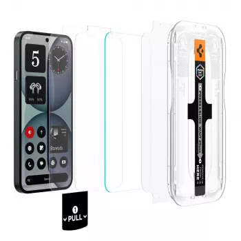 Spigen GLAS.tR EZ Fit Pro AC HD edzett üveg kijelzővédő fólia Nothing Phone (4a) készülékhez, 2 darabos csomag, átlátszó