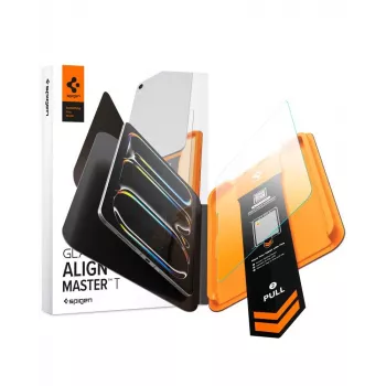 Spigen AlignMaster Glas.tR edzett üveg kijelzővédő fólia iPad Pro 11 (2024-2025) készülékhez, átlátszó