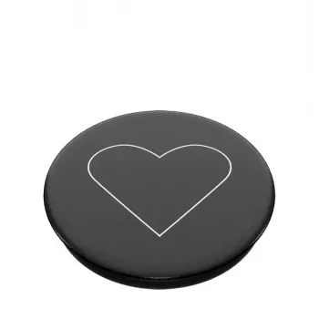 PopSockets PopGrip Standard - fehér szív fekete alapon