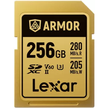 Lexar Professional ARMOR GOLD SDXC UHS-II memóriakártya, 256 GB, V60 (LSDAMGL256G-RNNNG)
