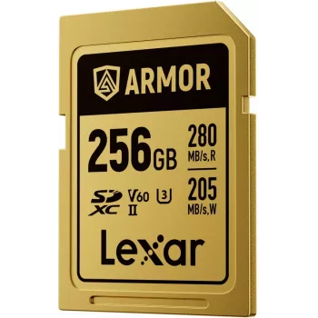 Lexar Professional ARMOR GOLD SDXC UHS-II memóriakártya, 256 GB, V60 (LSDAMGL256G-RNNNG)
