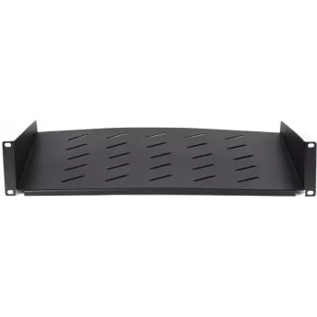 DSIT DS-FH2U400 2U fix polc 600 mm mély fali szekrényekhez, 400 mm mélység, fekete