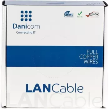 DSIT DANICOM CAT6A S/FTP 50 m LSZH Fca hálózati szerelőkábel