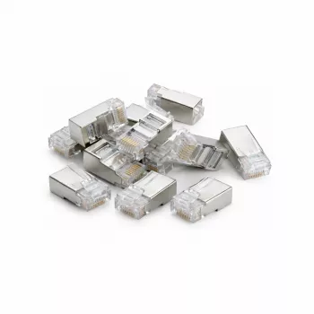DSIT FTP RJ45 CAT5e hálózati csatlakozó hajlékony és tömör érhez - 10 darabos csomag