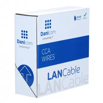 DSIT CAT5e SF/UTP hálózati kábel AWG 26/7 hajlékony 100 méter szürke CCA