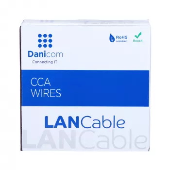 DSIT CAT5e SF/UTP hálózati kábel AWG 26/7 hajlékony 100 méter szürke CCA
