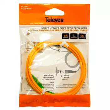 Televes OSK2SCFC 2 m SC/APC - FC/UPC egymódusú optikai patch kábel